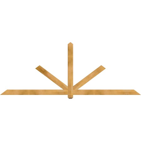 Ekena Millwork Kennewick Rough Sawn Timber Gable Bracket, Western Red Cedar, 108"W x 40"H x 2"D x 4"F, 9/12 Pitch GBW108X40X0204KEN00RWR